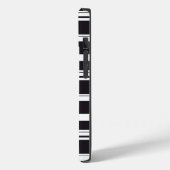 Niedliche Schwarz-weiße Streifen Case-Mate iPhone Hülle (Rückseite / Links)