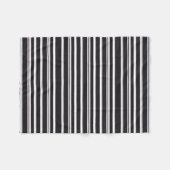 Niedliche Schwarz-weiße Streifen Fleecedecke (Vorderseite (Horizontal))