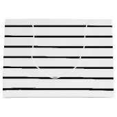 Niedliche Schwarz-weiße Streifen Große Geschenktüte (Vorderseite)