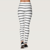 Niedliche Schwarz-weiße Streifen Leggings (Rückseite)