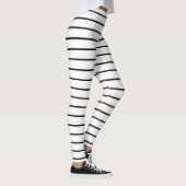 Niedliche Schwarz-weiße Streifen Leggings (Rechts)