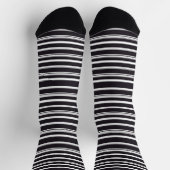 Niedliche Schwarz-weiße Streifen Socken (Oben)