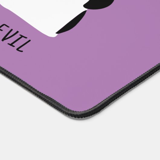 Niedliche Schwarz-weiße Tuxedo Katzen Lila Schreibtischunterlage (Ecke)