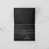 Niedliche Schwarz-weiße Typografie Frohes Neues Ja Karte (Innenseite)