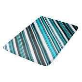 Niedliche Schwarz-weiße Wasserstreifen Case-Mate i Badematte (Schrägansicht)