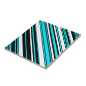 Niedliche Schwarz-weiße Wasserstreifen Case-Mate i Fliese (Seite)