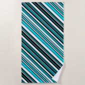 Niedliche Schwarz-weiße Wasserstreifen Case-Mate i Strandtuch (Vorderseite)