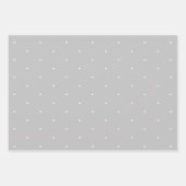 Niedliche Schwarz-weiße, winzige Polka-Punkte-Must Geschenkpapier Set (Vorderseite 3)