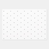 Niedliche Schwarz-weiße, winzige Polka-Punkte-Must Geschenkpapier Set (Vorderseite)