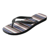 Niedliche schwarzblaue Streifen Badesandalen (Schrägansicht)