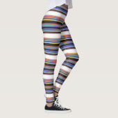 Niedliche schwarzblaue Streifen Leggings (Rechts)