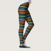 Niedliche schwarzblaue Streifen Leggings (Rechts)