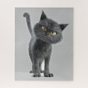 NIEDLICHE SCHWARZE CAT JIGSAW PUZZLE