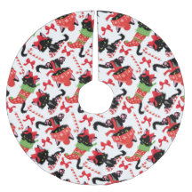 NIEDLICHE SCHWARZE CHRISTMAS KITTEN IN STRÜMPFEN