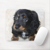 Niedliche schwarze Dackel Welpen Hund Haustier Mousepad (Mit Mouse)