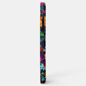Niedliche, schwarze, farbige abstrakte Blume Case-Mate iPhone Hülle (Hinten/Links)