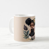 Niedliche schwarze Fee Kaffeetasse (Vorderseite Links)