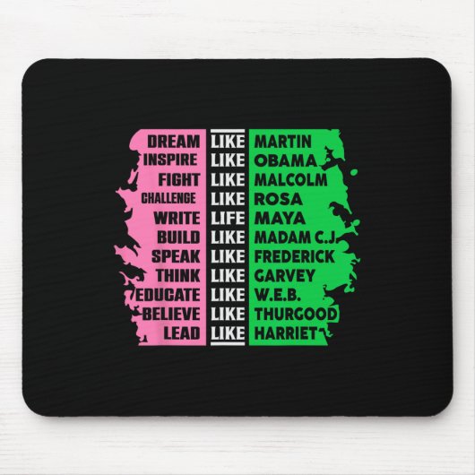 Niedliche Schwarze Geschichte Monat Aka Spaß T-Shi Mousepad (Vorne)