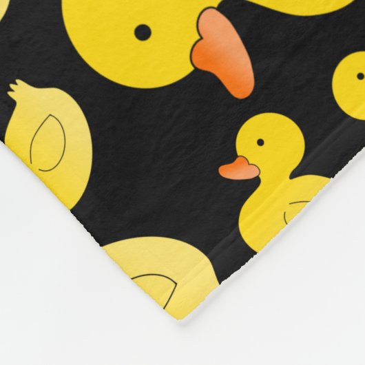 Niedliche schwarze Gummienten Fleecedecke (Ecke)