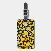 Niedliche schwarze Gummienten Gepäckanhänger (Vorderseite vertikal)