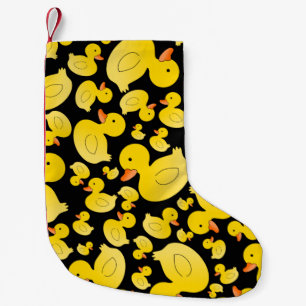 Niedliche schwarze Gummienten Kleiner Weihnachtsstrumpf