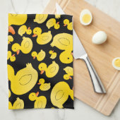 Niedliche schwarze Gummienten Küchentuch (Viertel Falte)