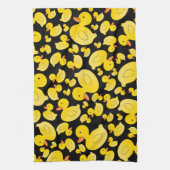 Niedliche schwarze Gummienten Küchentuch (Vertikal)