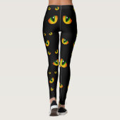 Niedliche schwarze Halloween-Katzenaugen in der Na Leggings (Rückseite)