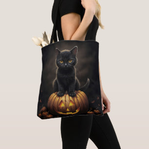 NIEDLICHE SCHWARZE HALLOWEEN KÜCHE MIT PUMPKINN TASCHE