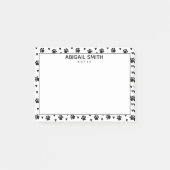 Niedliche schwarze Hundepfähle und Herz - Personal Post-it Klebezettel (Vorderseite)