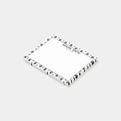 Niedliche schwarze Hundepfähle und Herz - Personal Post-it Klebezettel (angewinkelt)