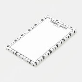 Niedliche schwarze Hundepfähle und Herz - Personal Post-it Klebezettel (angewinkelt)