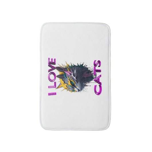 Niedliche schwarze Katze 1 Badematte (Vorderseite Vertikal)