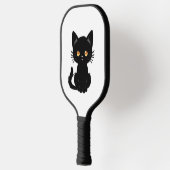 Niedliche Schwarze Katze 2 Pickleball Schläger (Links)