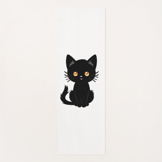 Niedliche Schwarze Katze 2 Yogamatte (Vorderseite)