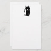 Niedliche schwarze Katze Briefpapier (Vorne/Hinten)
