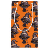 Niedliche schwarze Katze, die Halloween-Schwarz ha Kleine Geschenktüte (Vorderseite)