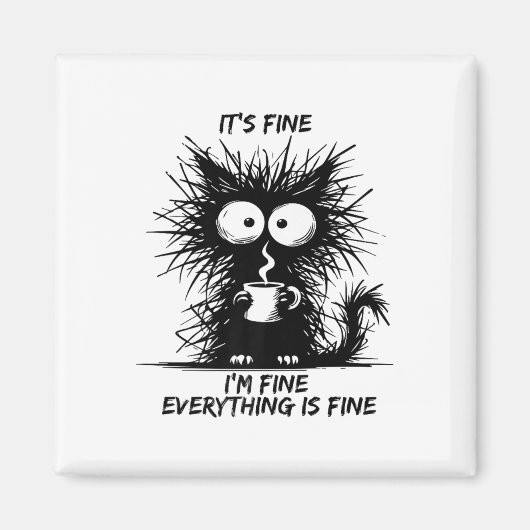 Niedliche schwarze Katze Es ist gut, ich bin gut a Magnet (Vorne)