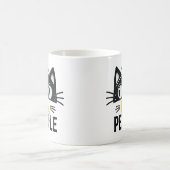Niedliche schwarze Katze "Ew, People" Funny Introv Kaffeetasse (Mittel)
