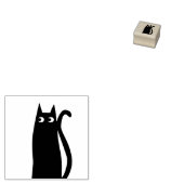 Niedliche Schwarze Katze Gummistempel (Stempel)