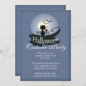 Niedliche Schwarze Katze Halloween Kostüme Party E Einladung (Vorne/Hinten)