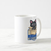 Niedliche schwarze Katze Ich tue, was ich Gewollt  Kaffeetasse (VorderseiteRechts)