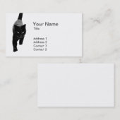 Niedliche schwarze Katze im Schnee - Visitenkarte (Vorne/Hinten)