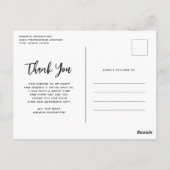 Niedliche schwarze Katze in einem Hexenhut Danke Postkarte (Rückseite)