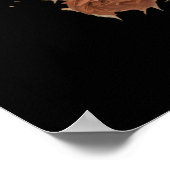 Niedliche schwarze Katze in einem Hexenhut Poster (Ecke)