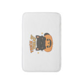 Niedliche Schwarze Katze in Pumpkin - Trick oder T Badematte (Vorderseite Vertikal)