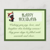 Niedliche Schwarze Katze individuell anpassbare Gr Postkarte (Vorderseite)