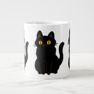 Niedliche Schwarze Katze Jumbo-Tasse