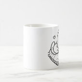 Niedliche Schwarze Katze Kaffeetasse (Mittel)
