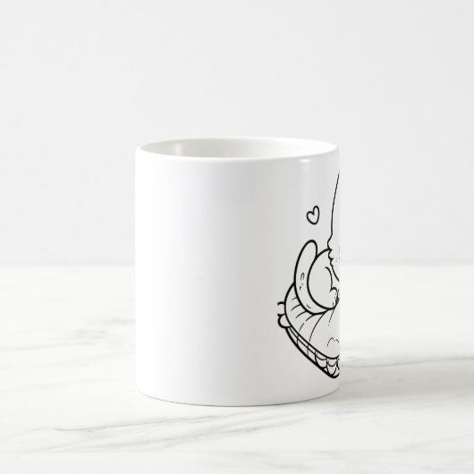 Niedliche Schwarze Katze Kaffeetasse (Mittel)